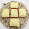 Sliced Bread Sensory Toy 1/2Pcs Simulated Toast Stress Relief Toy, Squeeze Soft Stretchy Fake Food Fidget for Kids Teens Adults Desk