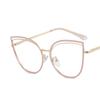 1.67 1.74 -8 to +8 Cutout Cat Eye Metal Frame Clear Glasses Fashion Myopia Nerd Spectacles