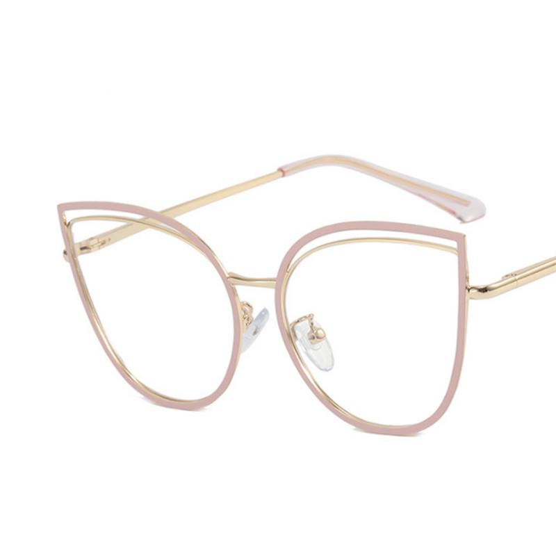 

Очки с вырезом «кошачий глаз» в металлической оправе, прозрачные, модные, для миопии, «ботаник» -0.5 -1.0 -2.0 -3.0 -4.0 До -6.0 No degree 0