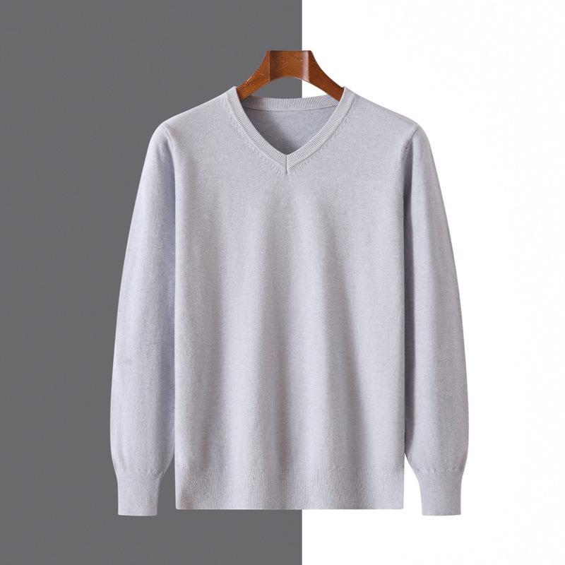 Men S V Neck Pullover Knit Sweater Casual Business Style