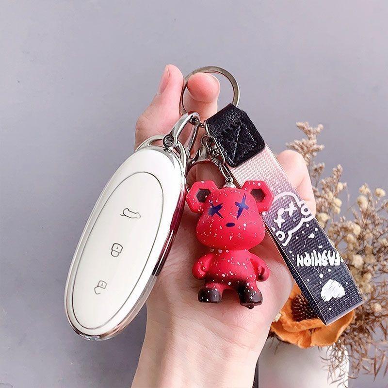 Tpu Car Key Case For Dongfeng Nammi 01 Car-Styling Remote Cover Shell Keychain Ring Housing Holder Fob Bag Accessories