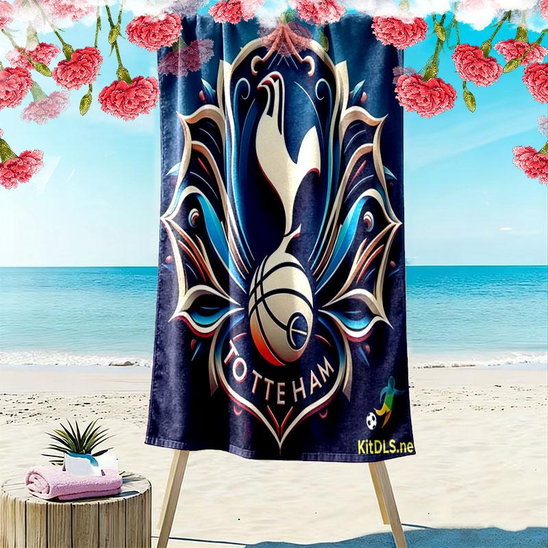 Tottenham Contingent Print Beach Towel, Large Soft Quick Dry Towel for Beach Camping Swimming