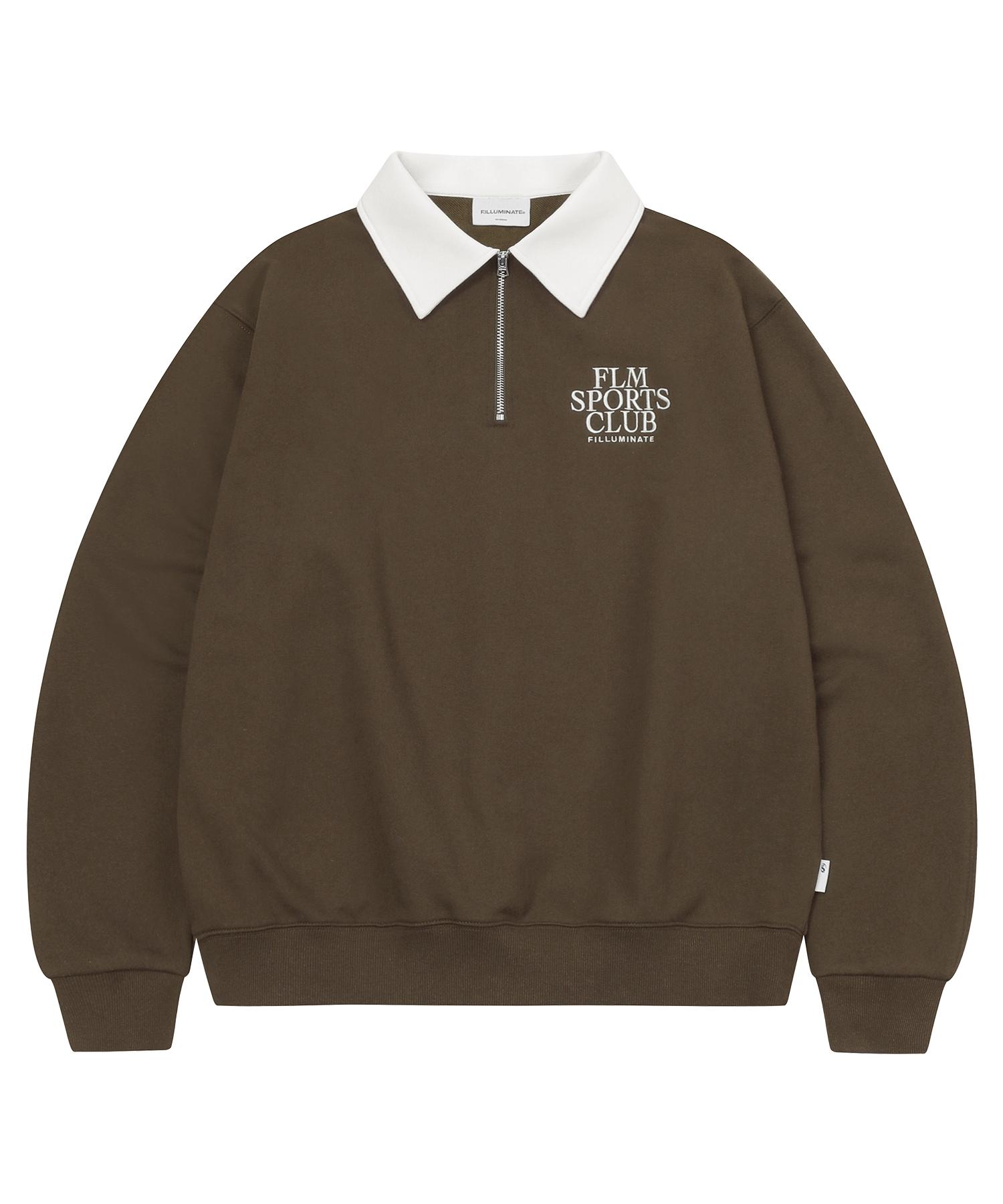 Толстовка Flm Sports Club - Коричневая Brown/S