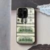 Graffiti Money Pattern Phone Case For IPhone 17 Air 16 E Pro Max 15 14 13 Mini 12 Pro 11 Max Plus Black Glass Cover