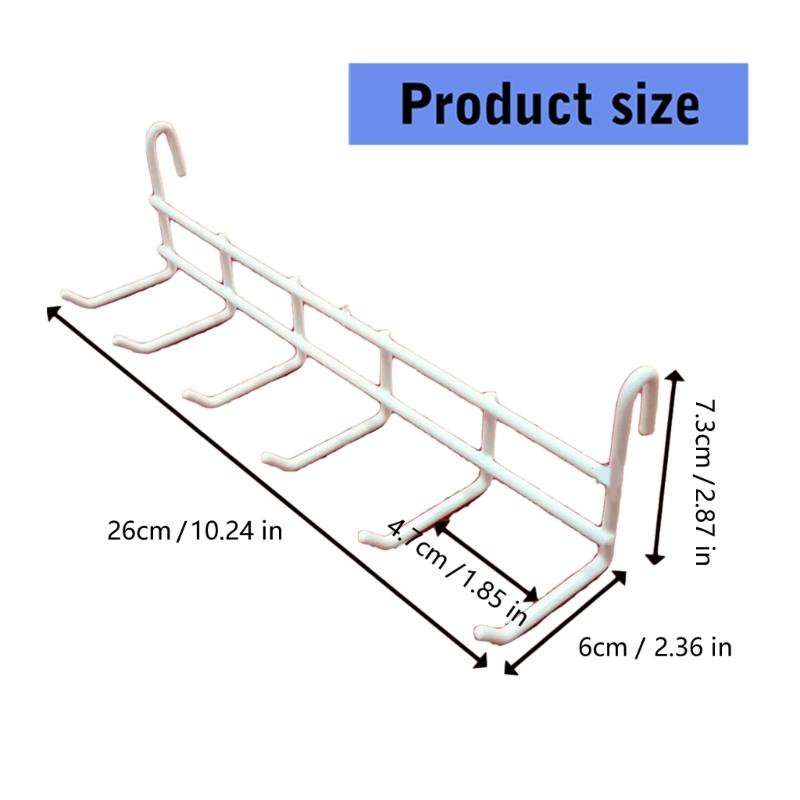 Space Saving Wall Mounted Hook Organizers Pack of 4 Featuring 6 Hook Each for Efficient Backpacks Keys Utensils Towels