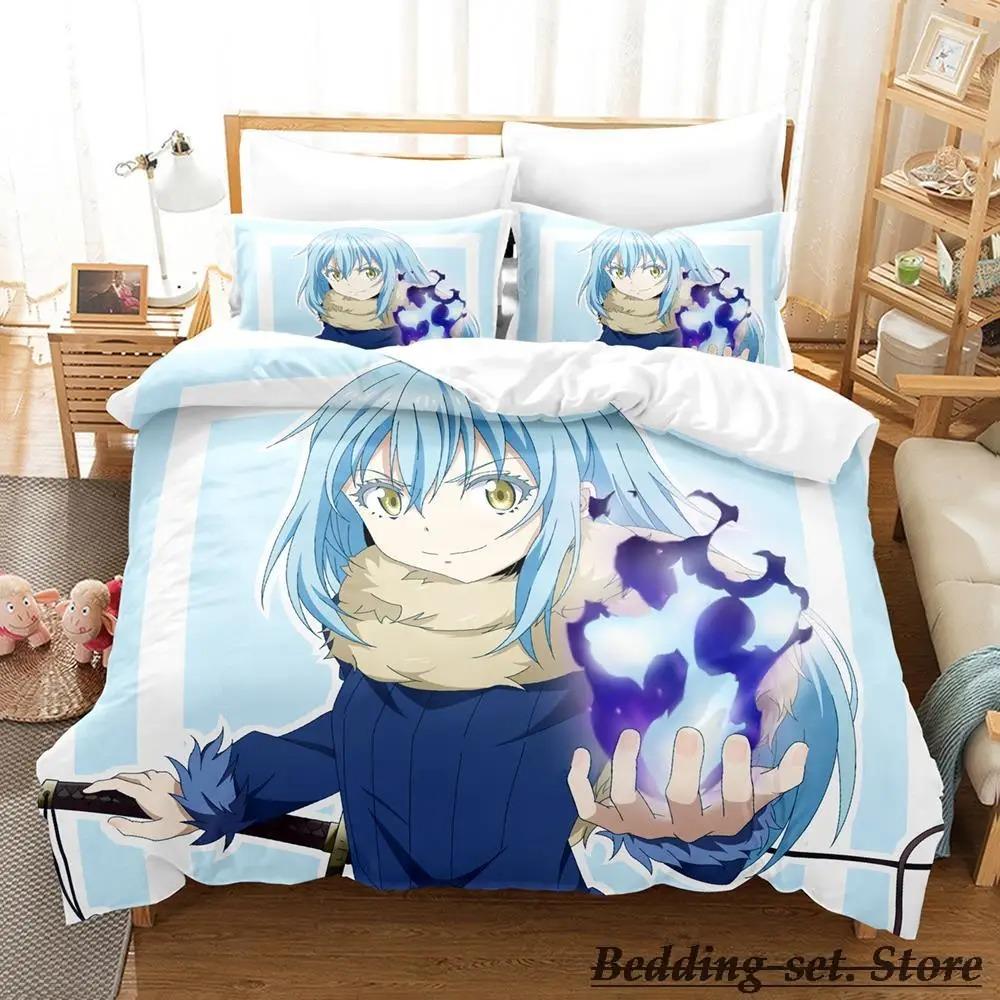 Time I Got Reincarnated As a Slime Bedding Set Single Twin Full Queen King Size Bed Set Adult Kid Bedroom Duvetcover Sets Anime