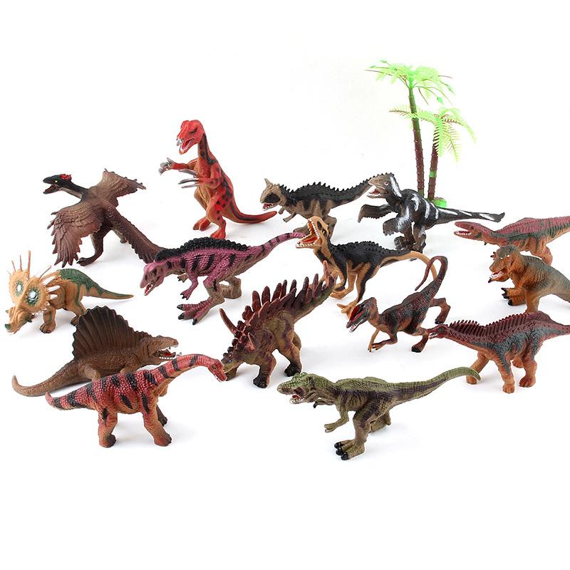 Direct Supply Of Jurassic Simulated Dinosaur Model Toys, Solid Plastic Dinosaur 7-Piece Set Of Static Ornaments
