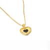 Black Agate Love Necklace Heart Shaped Collar Chain Sweet Feeling Neckchain Gifts To Girlfriend