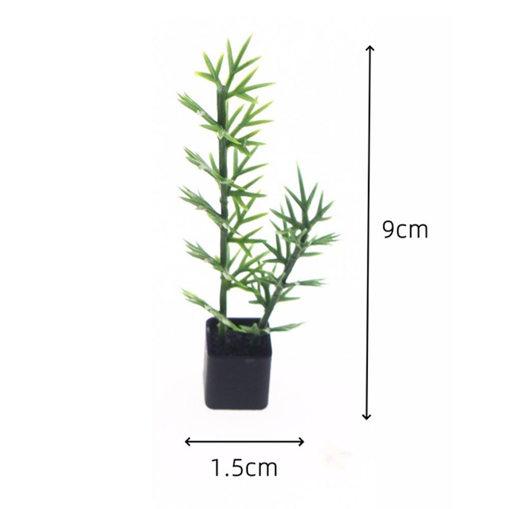 

Indoor miniature artificial potted green plant for decorative landscaping models bedroom living room office decor