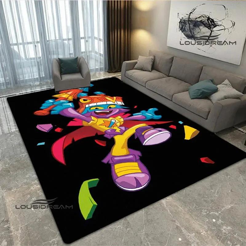 Cute cartoon Super Zings printed carpet Non -slip carpet Yoga mat door mat photography props kitchen mat area rug birthday gift