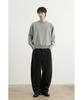 WHOLOVESART Washable Semi-Crop Knit Pullover Melange Gray