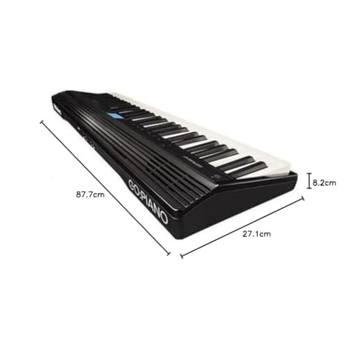 Roland GO:PIANO Entry Keyboard GO-61P Portable Digital Piano, 61 Keys, Bluetooth Compatible, Compact, Headphone Compatible, AC/Battery Powered, Black