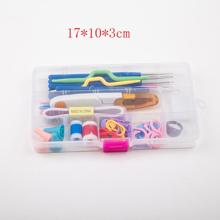 Hand Knitting Kit Silicone Hook Stitch Marker Crochet Hook Set for Beginner With Box
