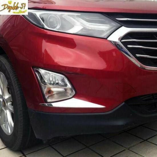 For Chevrolet Equinox 2017-21 Chrome Front Fog Lamp Light Eyebrow Cover Trim New