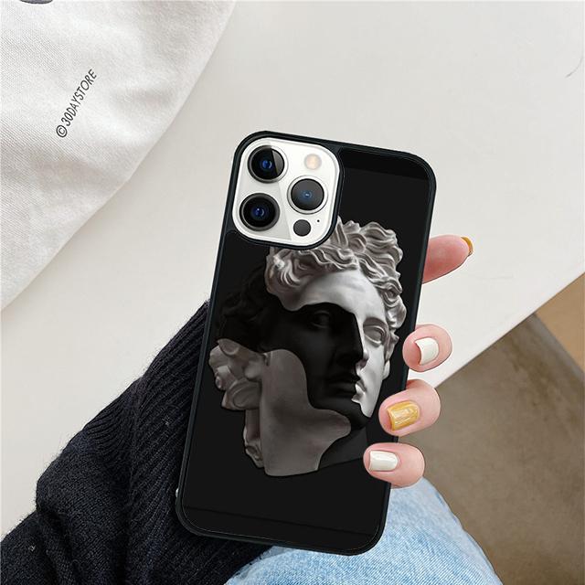 Greek Aesthetics Plaster statue art Phone Case For iPhone 17 Air 15 16 Cover 11 13 14 Pro Max 12 Plus Max Fundas