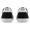 Emporio Armani EA7 Leather Lace-Up Round Toe Flat Low-Top Sneakers Unisex sneaker Black 7X000405AF19826MC001