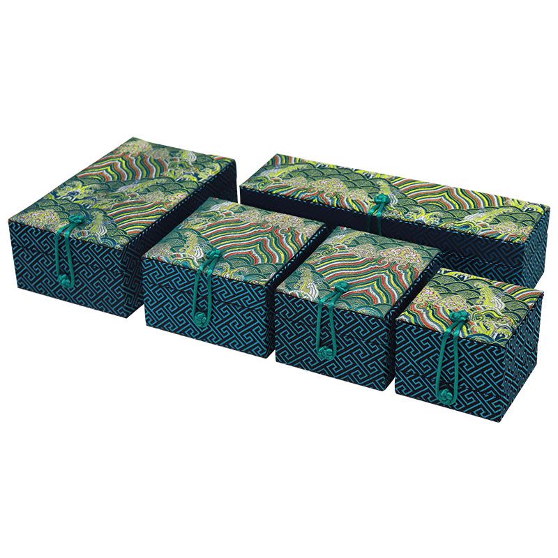 Pudełko na biżuterię z jadeitu w stylu vintage - Kuta klamra na pierścionki, wisiorki, bransoletki i brokat