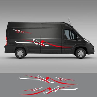 Car Sticker Graphics Stripes Decor Decal for Van Capmer RV Motorhome Panel Cargo Bus MPV Minivan Caravan Auto Tuning Accessories