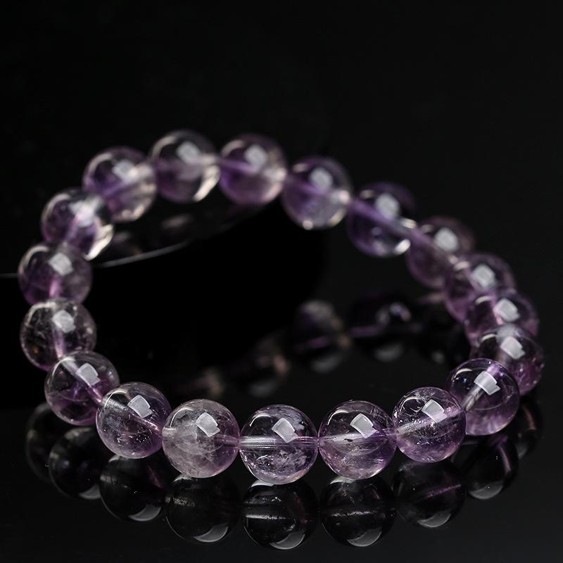 Hongchu Crystal Natural Purple Rabbit Hair Gemstone Bead Bracelet Ice Purple Rabbit Hair Bracelet