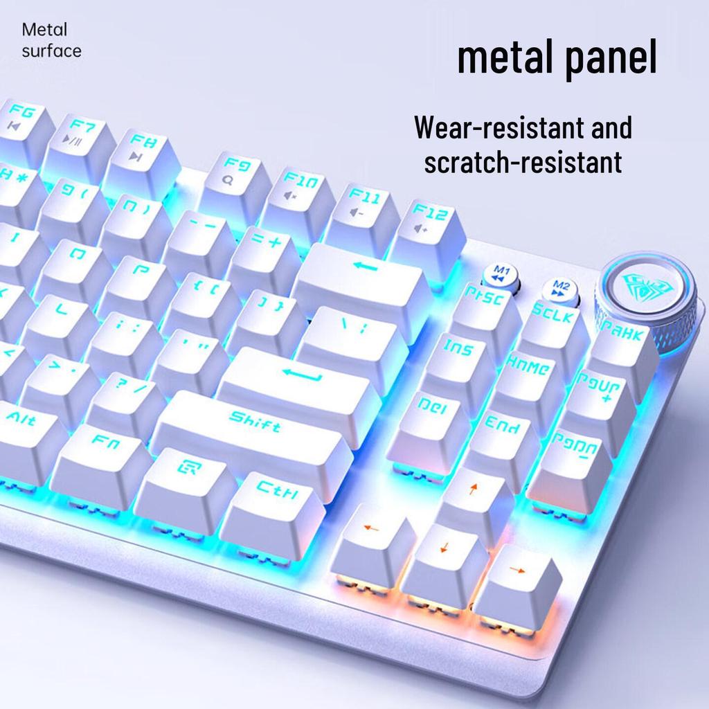 AULA F3009 Wireless Three-Mode 87-Key Mechanical Keyboard for Esports, Gaming, and Office Use