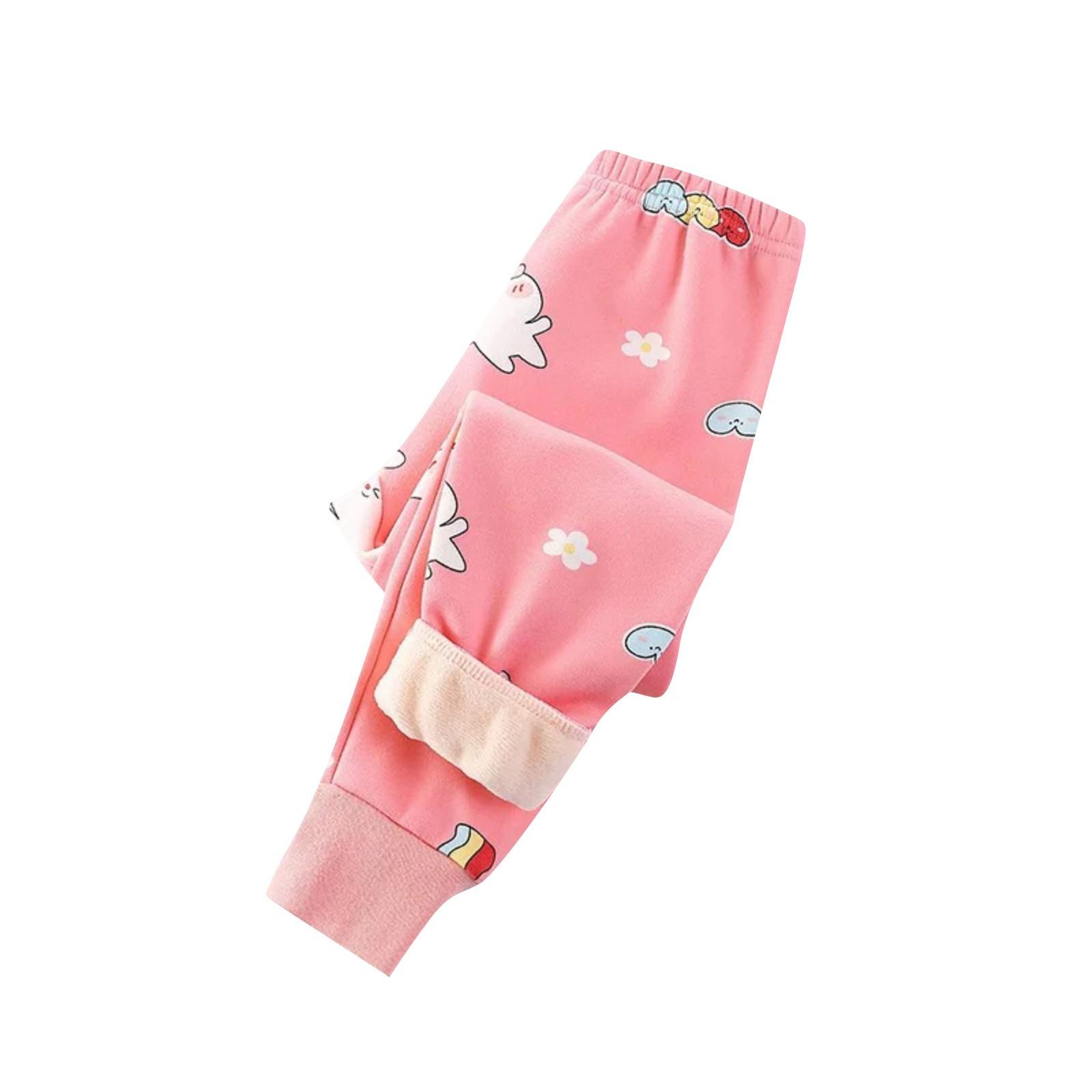 

Зимние детские флисовые леггинсы Johns для мальчиков и девочек, толстые теплые штаны для детей 130 розовый