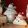 Cartoon Snowman Statue Nightlight Cute Snowman Figurine Christmas Decorations Sculpture  Party