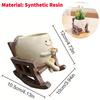 1-2PCS Swing Face Planter Pot Creative Smiling Face Resin Flower Pot Wall Hanging Flower Container Home Garden Patio Supplies
