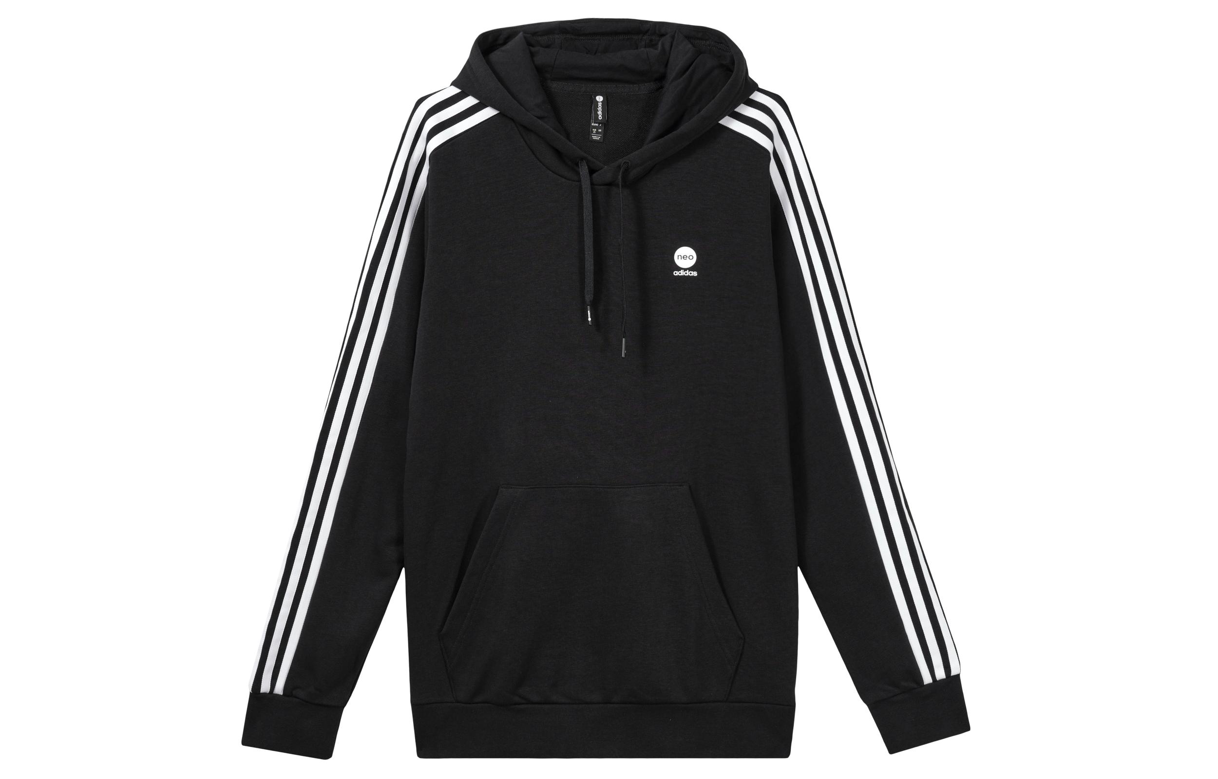 Adidas Neo Sweatshirts Men s Black Crew Neck Moderate Regular HD4671 L