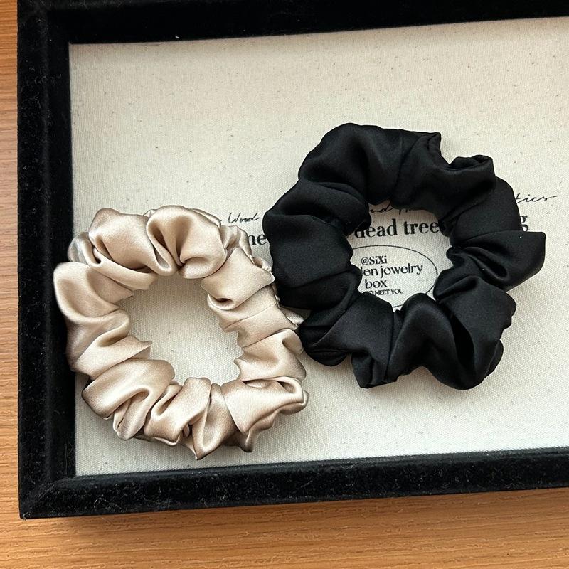 Kvinnor 100% Ren Mullbärssilke Hårband Vit Silke Scrunchies Flickor Elastiska Hår Gummiband Enfärgad Hårrep chouchou soie