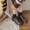 Black Small Leather Shoes Schoolgirl Vintage British Spring Round Head Japanese College