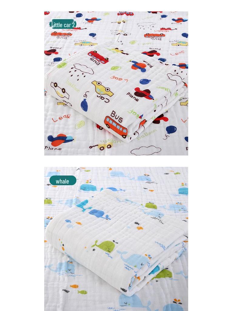 Pure Cotton Four-Layer Gauze Baby Bath Towel and Swaddle Blanket for Newborns