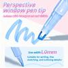 5-Pack Dual-Tip Highlighters with Viewing Window, Suitable for Eye-Friendly Colored Highlighters, Fluorescent Markers, Marking Pens, Highlighting Pens