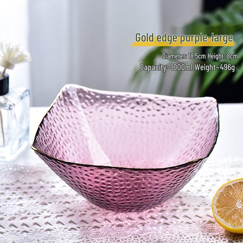 ZISIZ Hammered Glass Fruit & Snack Plate