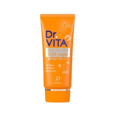 Dr.VITA Vitamin Sonnencreme 50g – SPF50+ PA+++ UV-Schutz Sonnenschutz, Vitamin C Tonpflege, Feuchtigkeitsspendende Leichte Creme, Make-up Basis
