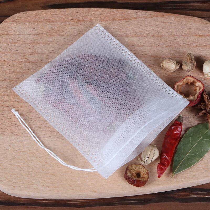 Disposable Non-Woven Drawstring Tea Bags & Herb Filter Pouches