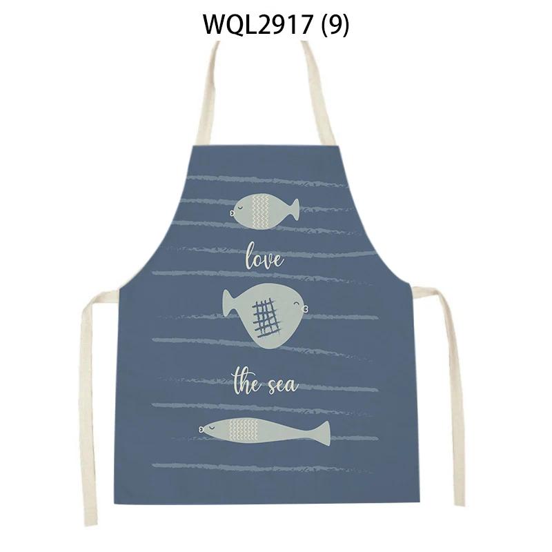 Cleaning Supplies Women Men Kitchen Aprons Tortoise Sailboat Fish Octopus Pattern Cooking Aprons Baking Antifouling Apron