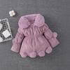 Girls' Coat Autumn/Winter Girls' Woolen Sweater Children's Imitation Fur Ears Thickened Cotton Jacket