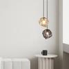 2026 Creative Bedroom Bedside Chandelier Ice Design Sense Restaurant Light Porch Lava Shape Fishing Line Chandelier Glass Hot