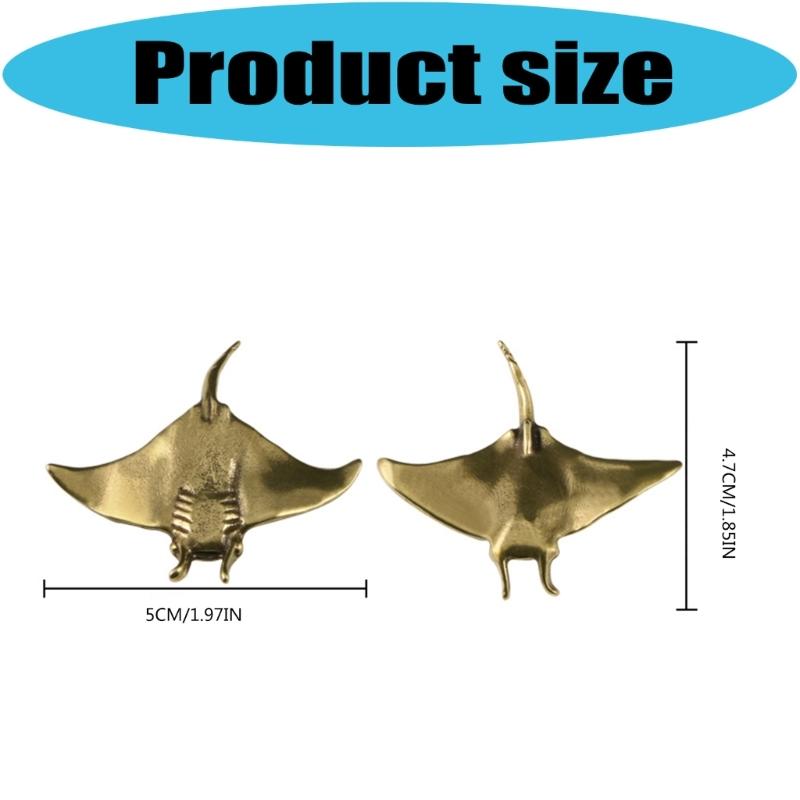 Metal Animal Statues Figurines Retro Fish Statue Figurines Sculptures Tabletop Centerpieces Home Decors Collectibles