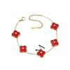 Bracciale Quadrifoglio Monofacciale Fortunato Madreperla Acciaio Titanio Bracciale alla Moda Gioiello da Mano di Alta Gamma Non Sbiadisce