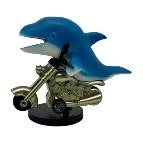 

1/6шт Дрифт Мотоцикл Тварина Автомобіль Орнамент Авто Кріплення на приладовій панелі Обертовий Динозавр Тигр Дельфін Мотоцикл Прикраса Позашляховик Вантажівка Інтер єр автомобіля Dolphin