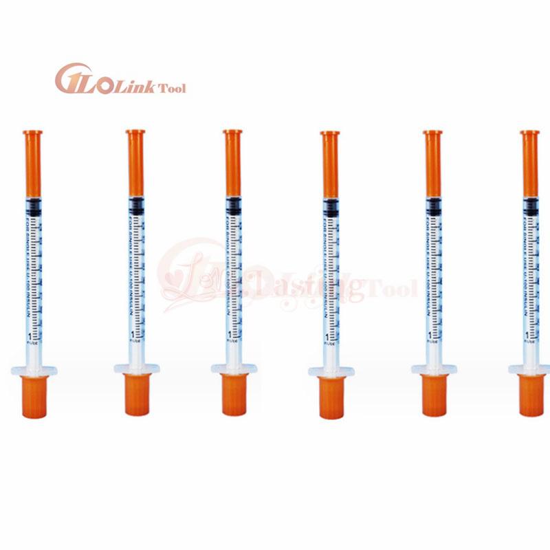 50pcs 1ml 30G13mm Disposable Plastic Veterinary Syringe With Needles For Pet Farm Animal Cat Dog Pig Cattle Sheep Horses Tool Pa