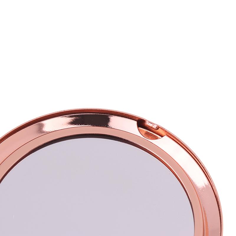 Foldable Vintage Makeup Mirror Mini Square Makeup Vanity Mirror Portable Hand Mirrors Double-Sided Compact Mirror Pocket Cosmetic Mirror