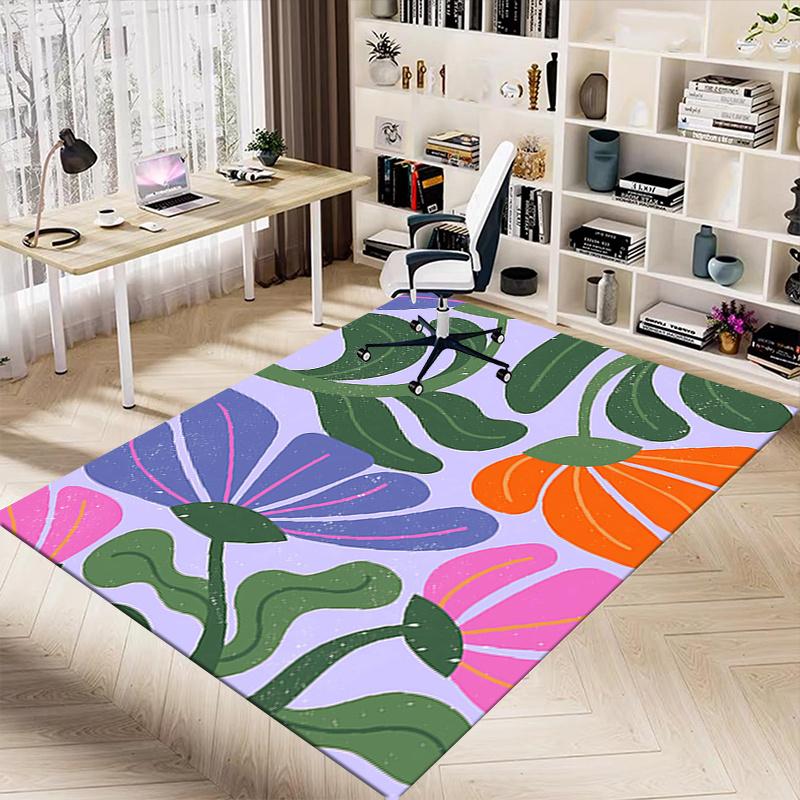 1pc Floral Pattern Area Rug Soft Flannel Floor Mat for Living Room, Bedroom and Carpet, Sofa Coffee Table Floor Mat, Decorative Rug q13