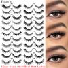 FOXESJI Short False Eyelashes Eye Lashes Extension Mink Fluffy Soft Cross Lash 12mm-15mm Handmade Natural Short Eyelashes Makeup
