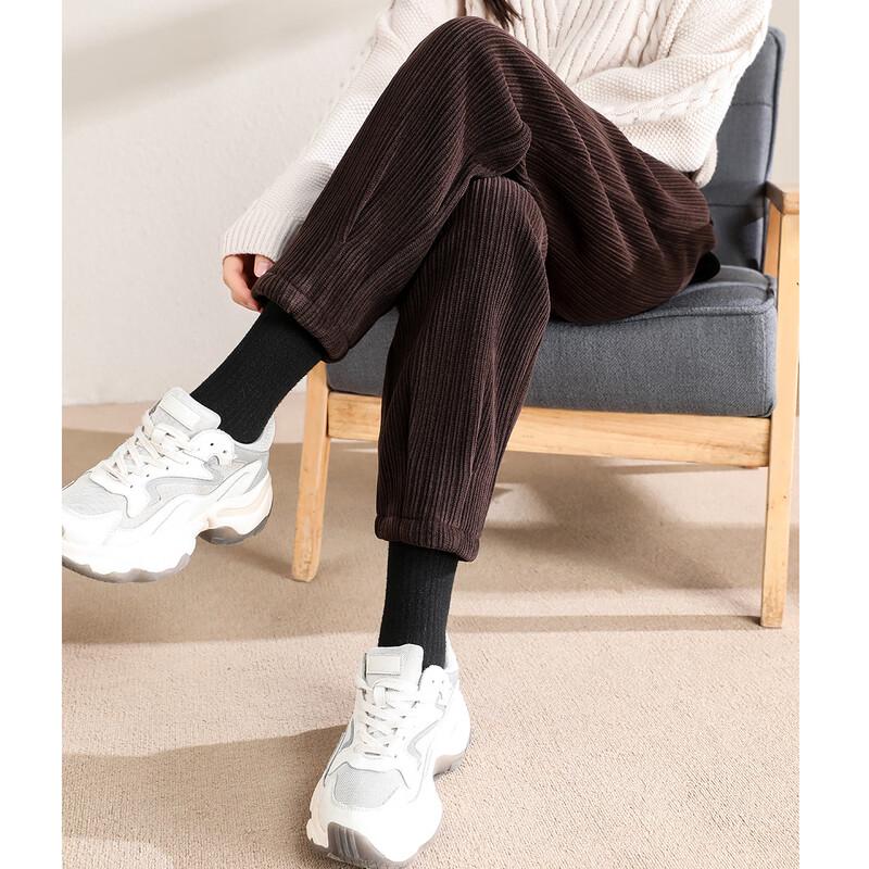 

Женские гаремные брюки с высокой талией и флисовой подкладкой TERRE BLEUE 28