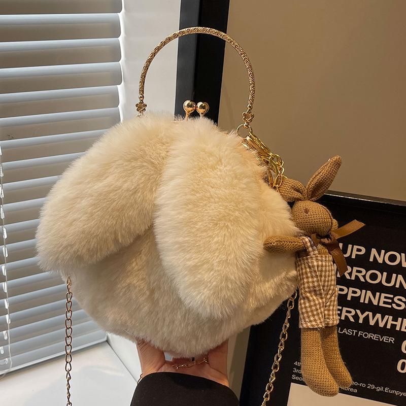 Autumn and Winter Plush Bag Women New Style Furry Crossbody Bag Women Ins Cute Soft Shoulder Chain Bag Women