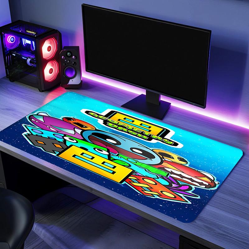 Geometry Dash5 Mouse Pad - Non-Slip Rubber Base, Smooth Surface for Work,Gaming,Office,And Home Use, Desk Mouse Pad