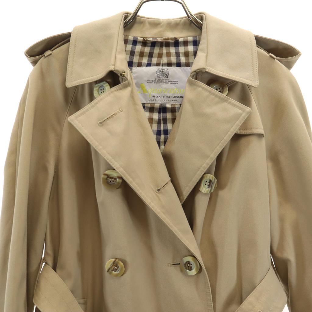 Aquascutum 70s 80s Vintage Made In England Trench Coat 8P Beige Women Used