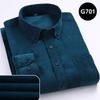 7XL 6XL Camisa de Pana para Hombre Manga Larga 100% Algodón Casual Corte Regular Suave Cómoda Bolsillo Camisas de Vestir Formal Ropa de Hombre
